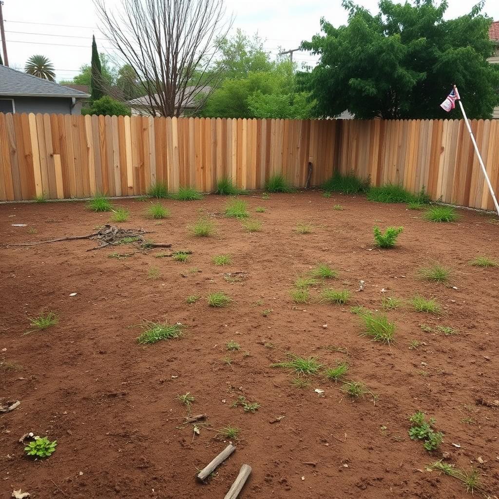 Backyard Patio & Lawn before